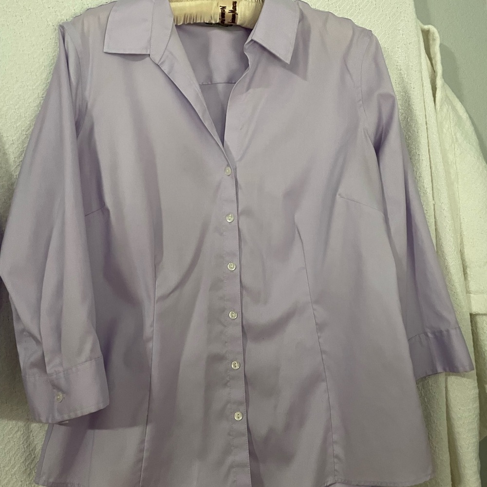2 Eddie Bauer wrinkle resistant button down 3/4 length sleeve shirts - Picture 9 of 14